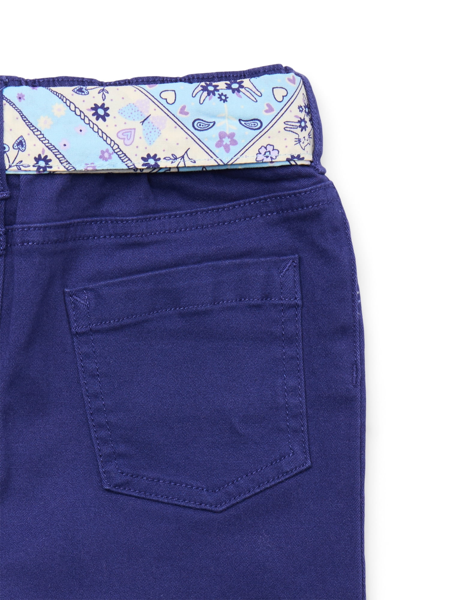 Wonder Nation Little Girls Bermuda Shorts with Scarf Belt, Sizes 4-10