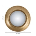 thumbnail image 5 of Benjara BM206698 Petit Miroir Rond de Style Moderne avec Cadre Brillant et LEDs - Or, 5 of 5