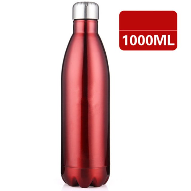Minimalistic modern double-layer bullet sports thermal cup 1000ml high light wine