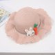 thumbnail image 2 of RV Sombrero de conejo Bolsa para el sol Sombrilla Niña Paja Niños Paja + Sombrero de playa de anime para niños Rojo Verde, 2 of 5