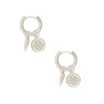 Lee Gold Earrings in Platinum Drusy main image 1