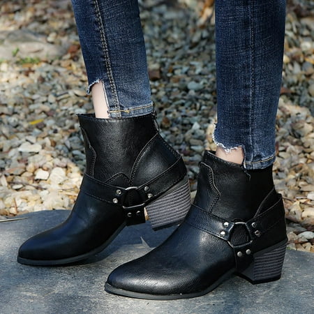 

HOMBOM Steel Toe Shoes For Women Flat Thanksgiving Day Middle Mid Calf Boots Teacher Duck Boots 2022 Platform Boots For Rollback