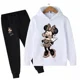 thumbnail image 5 of Sudadera con capucha de Minnie Mouse para niños y niñas, conjuntos de ropa para primavera y otoño, sudadera de manga larga y pantalones, atuendo informal, 5 of 5