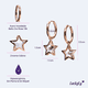 thumbnail image 5 of Aretes de Mujer LuckyLy, Arracadas Acero Inoxidable con Baño de Oro Rosa 18k y Estrellas Colgantes, Modelo Cira rosa UNITALLA, 5 of 7