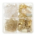 thumbnail image 1 of MasteelfCA 1 Set Transparent Thumbtacks Tail Clips Paper Clips Four Grids Box Creative Office Supplies, 1 of 7