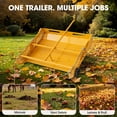 thumbnail image 2 of Horse Manure Scoop Tow Behind 2 in 1 Manure Collector & Horse Paddock Cleaner, Yellow, 2 of 8