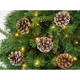 thumbnail image 4 of Dalrosia 20PCS Christmas Pine Cones Decorations Picks - Snow Pine Cone for Xmas Tree Garland Wreath Ornaments Pinecones Decorating Winter Holidays Home, 4 of 6