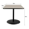 thumbnail image 4 of Hampden Furnishings Bennet Collection Steel Frame 36" Square Top, Round Base, 42" Height, Cafe Table, Black Frame/Grey Nebula Top, 4 of 5