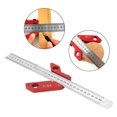 thumbnail image 1 of Center Line Scriber, Magnets And Stainless Steel Manufacturing Line Caliber Ruler, Portable 90 DegreesLine Caliber Adjustable For Wooodworking Workers Wood Work, 1 of 8