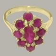 thumbnail image 5 of LBG British Made 10k Yellow Gold Real Genuine Ruby Womens Statement Ring - 33 size options - Size 8.25, 5 of 6