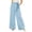 Sky Blue Pants, variant on Miluxas Women's Gingham Plaid Pants Elastic High Waist Wide Leg Pants Tie Bow Decor Loose Casual Trousers with Pockets Summer Beach Loungewear Yellow