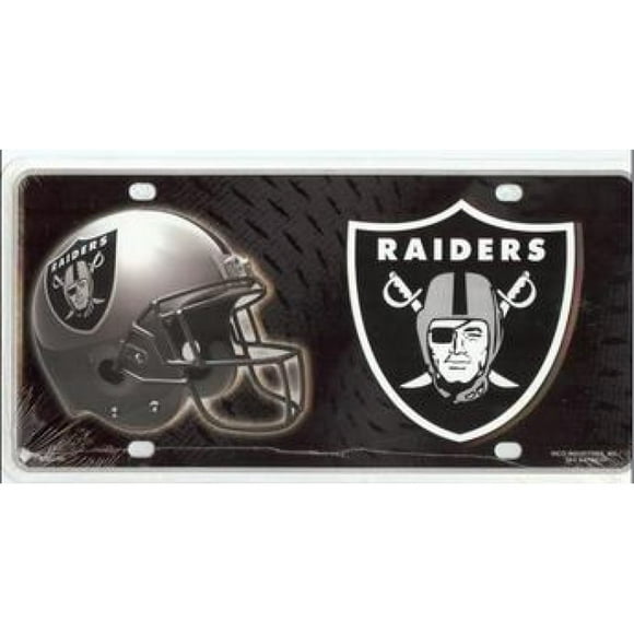 Oakland Raiders Plaque d'Immatriculation en Métal