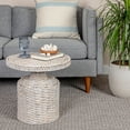 thumbnail image 3 of Bloomingville Hand-Woven Water Hyacinth Table, Whitewashed, 3 of 6
