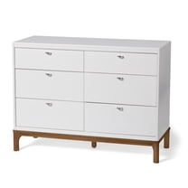 Little Seeds Laurel 6-Drawer Dresser, White/Acorn