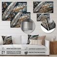 thumbnail image 4 of Designart "Expressions of Freedom Silver And Gold II" Boho Feather Metal Wall Art Prints, 4 of 5