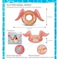 thumbnail image 2 of CoTa Global Rose Gold Inflatable Angel Wings Pool Float Tube - Luxurious Inflatable Float Rings for Adults, Perfect Beach Float Tube with Sparkly Confetti, Ideal for Pool Party Decor - 58 Inches, 2 of 8