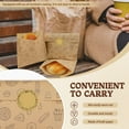 thumbnail image 4 of Sekonow 150 Pack Paper Sandwich Bags Greaseproof - 3 Sizes Flat Brown Kraft Paper Snack Bags with Seal Stickers, Ideal for Toast, Treat, Cookie, Pastry, Burger, Lunch, 4 of 7