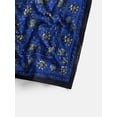 thumbnail image 3 of Scenario Women's Printed Square Scarf, Blue, 3 of 3