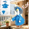 thumbnail image 2 of AZXY Blue Raincoat Porch Goose Outfit, 23‑Inch Goose Clothing Costume for Cement Plastic Porch Goose Statue, Goose Clothes for Outdoor Garden Yard Lawn Patio Porch Decoration, 2 of 6