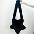 thumbnail image 5 of FNFYFH Women's Fuzzy Star Crossbody Tote Bags Furry Shoulder Bag Cute Purse Handbag, 5 of 6