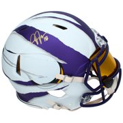 Collectible Justin Jefferson Autographed Minnesota Vikings ECC Custom Painted "Ripped" Speed Authentic Helmet Beckett