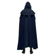 thumbnail image 4 of IDALL Cloak Hoodie Cloak with Hood Party Medieval Multicolor Cape Gothic Long Hooded Cape Poncho Blue 5XL, 4 of 5