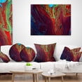 thumbnail image 4 of Designart Dark Red Abstract Acrylic Paint Mix - Abstract Throw Pillow - 16x16, 4 of 5