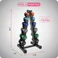 thumbnail image 3 of HolaHatha 3, 5, 8, 10, 12 & 15 Pound Neoprene Dumbbell Weight Set w/Storage Rack, 3 of 11
