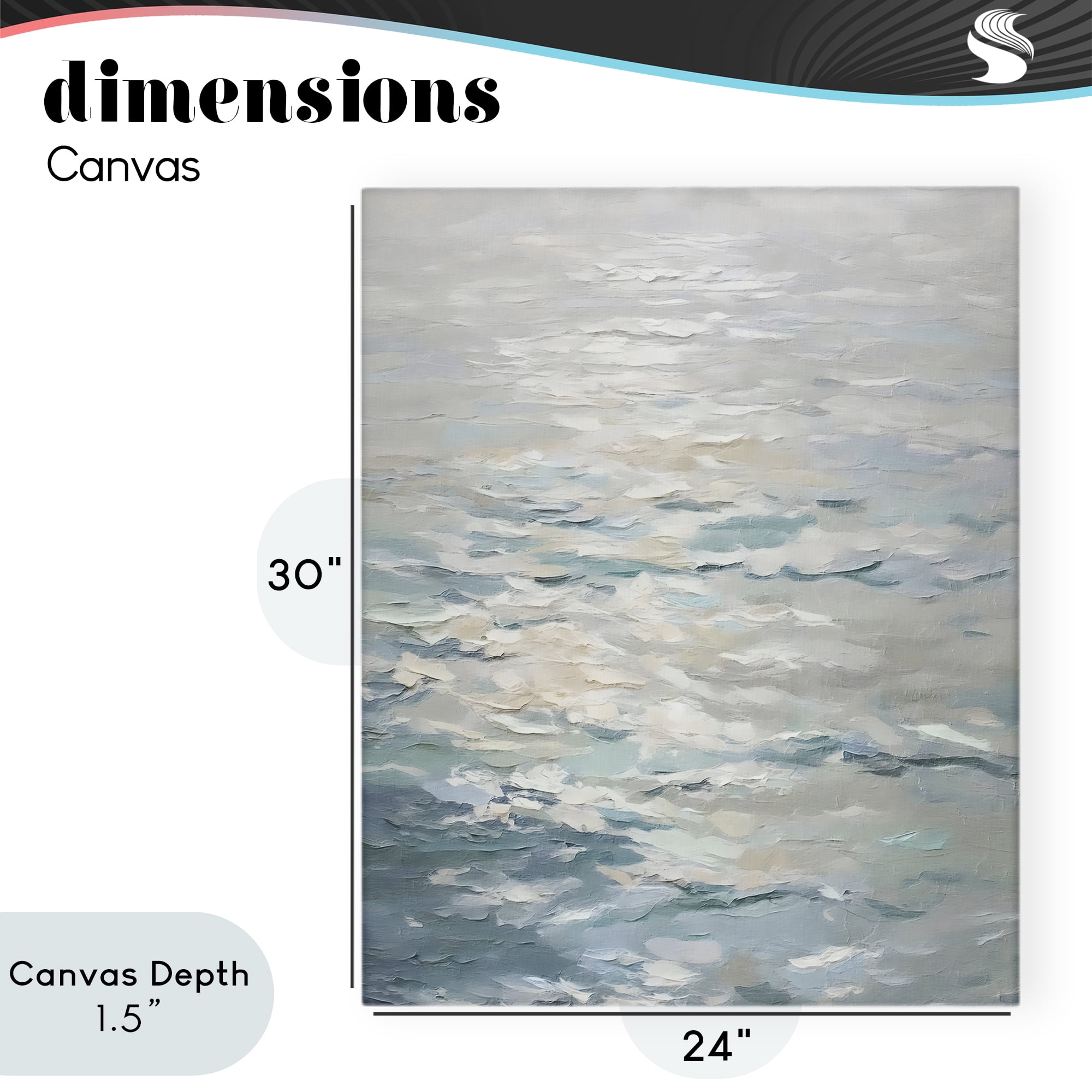 Stupell Industries Shallow Reflections Calm Sea Canvas Wall Art, design by Riley B