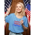 thumbnail image 2 of Happy Birthday America. T-Shirt Women -Image by Shutterstock, Female 4X-Large, 2 of 4