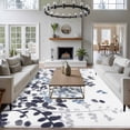 thumbnail image 3 of Large Area Rugs for Living Room Bedroom, Navy Blue Leaves 6'x9' Rug Washable Carpet Runner Indoor Outdoor, Summer Botanical Non Slip Floor Mats Rug for Kitchen, Playroom, 3 of 8