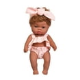 thumbnail image 2 of Muñecfroamericana negra para , para jugar para , perfectas para de cumpleaños Naranja rosa Yotijar muñeca renacida, 2 of 6