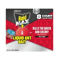 Raid Max Liquid Ant Killer Bait, Outdoor and Indoor Ant Insect Killer Traps for Home, 8 Count