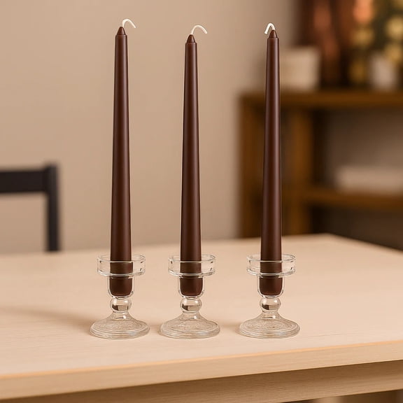 BalsaCircle 10 Cinnamon Brown 10" Premium Taper Candles Centerpiece Home Decorations