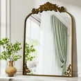 thumbnail image 2 of Easy4Home 24"x38" Arched Baroque Style Bathroom Mirror Vintage Decorative Wall Mirror, Antique Bronze, 2 of 7