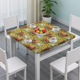 thumbnail image 3 of Green Highland Cow Sunflower Field Pattern Square Fitted Tablecloth with Elastic Edge,Square Table Cover,Washable Elastic Table Cover for Home Kitchen Party Decor 36"x36", 3 of 6
