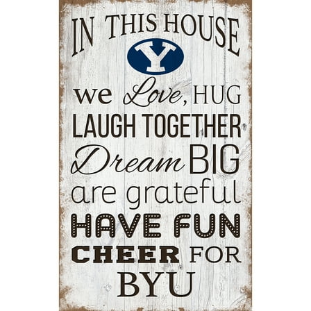 BYU Cougars 11'' x 19'' Team In This House Sign