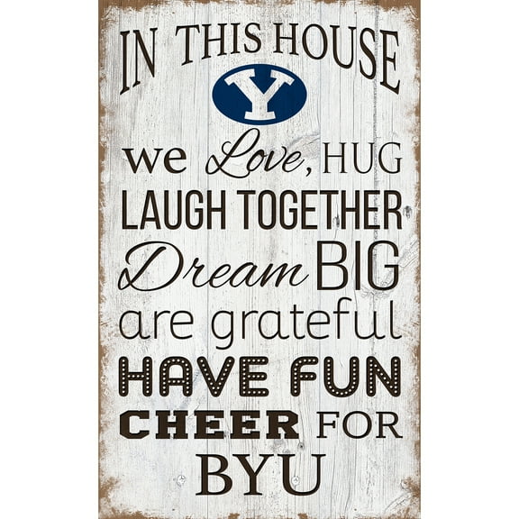 BYU Cougars 11'' x 19'' Team In This House Sign