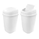 thumbnail image 2 of TOROSQUI | Bote de Basura Chico 2 Pack con Tapa Balanc&iacute;n | Basurero de Pl&aacute;stico Resistente, Papelera para Ba&ntilde;o, Cocina y Oficina, Compacto, Moderno y Anti Olores (Blan, 2 of 8