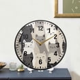 thumbnail image 4 of Yayeee Wall Clock Battery Operated 11.9" Silent Quartz Non-Ticking for Living Room Decor, Beige Cute Cats, 4 of 8