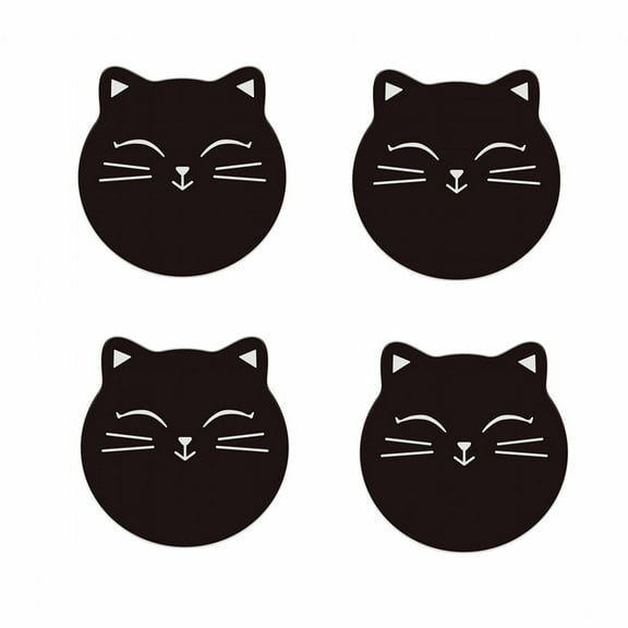 AUQ Bar Coasters for Home Pub,Eco-Friendly Durable Material Coasters for Drinks,Stylish Non-Slip Design Cup Coaster,Cat 1