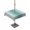Grey Turquoise, variant on Dark Brown Grey Ombre Outdoor Tablecloth with Umbrella Hole, Modern Abstract Art Gradient Spillproof Waterproof Outdoor Table Cover, Patio Tablecloths for Party Picnic Camping, Rectangle 52"x70"