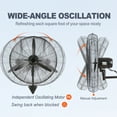 thumbnail image 4 of KFFKFF 29.5'' 3 Speed Waterproof Wall-Mount Misting Fan Oscillating Metal Fan, 4 of 9