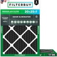 thumbnail image 1 of Filterbuy 20x25x1 MERV 8 (MPR 600) Odor Eliminator, Pleated HVAC AC Furnace Air Filters (2-Pack), 1 of 8