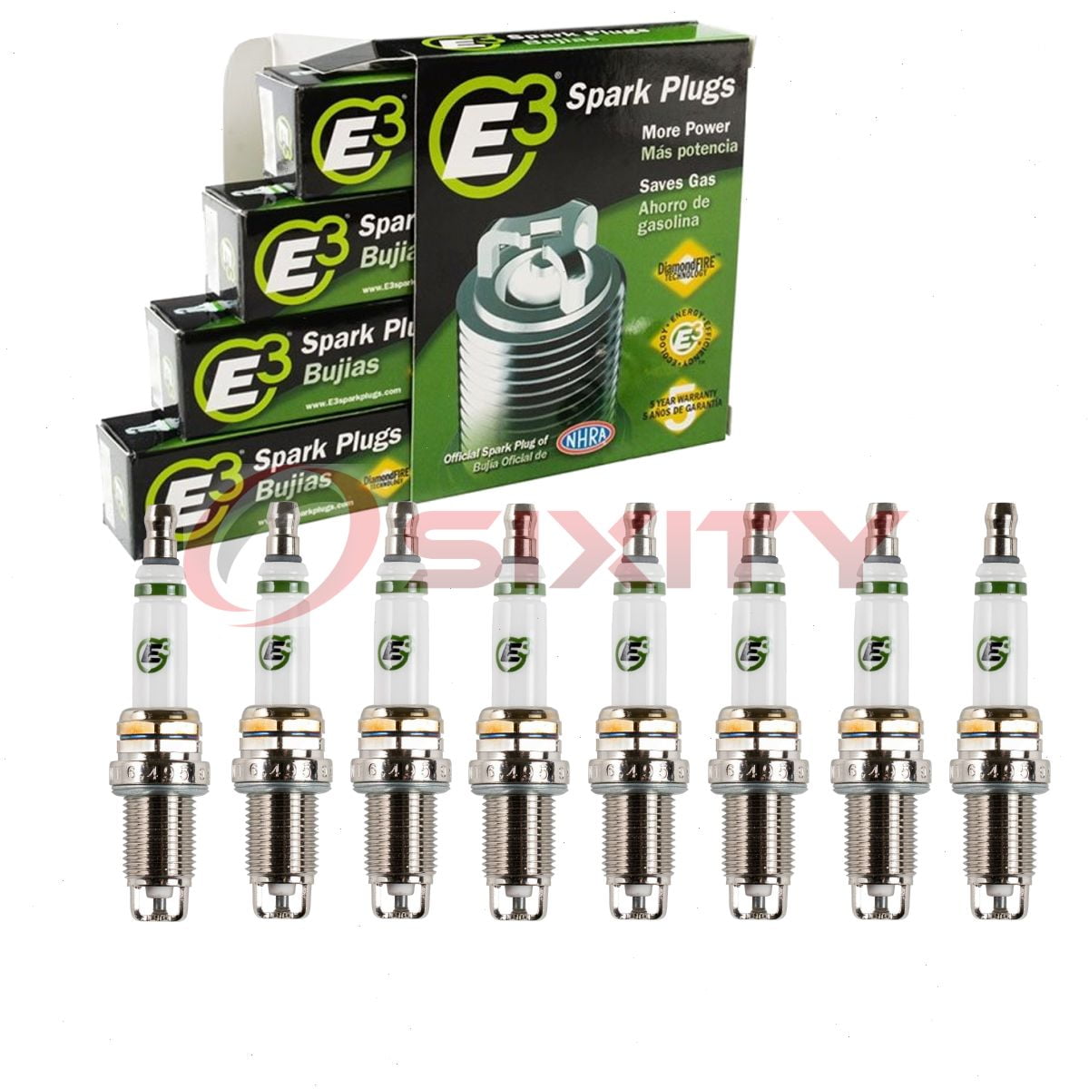 8 pc E3 Spark Plugs compatible with Dodge Dakota 4.7L 5.2L V8 1992-2007