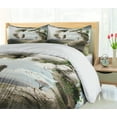 thumbnail image 5 of Ambesonne Fantasy Duvet Cover Sets, Dreamland Stone Bridge, 2-King, Beige Green White, 5 of 7