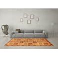 thumbnail image 3 of Ahgly Company Indoor Square Oriental Orange Modern Area Rugs, 4' Square, 3 of 4