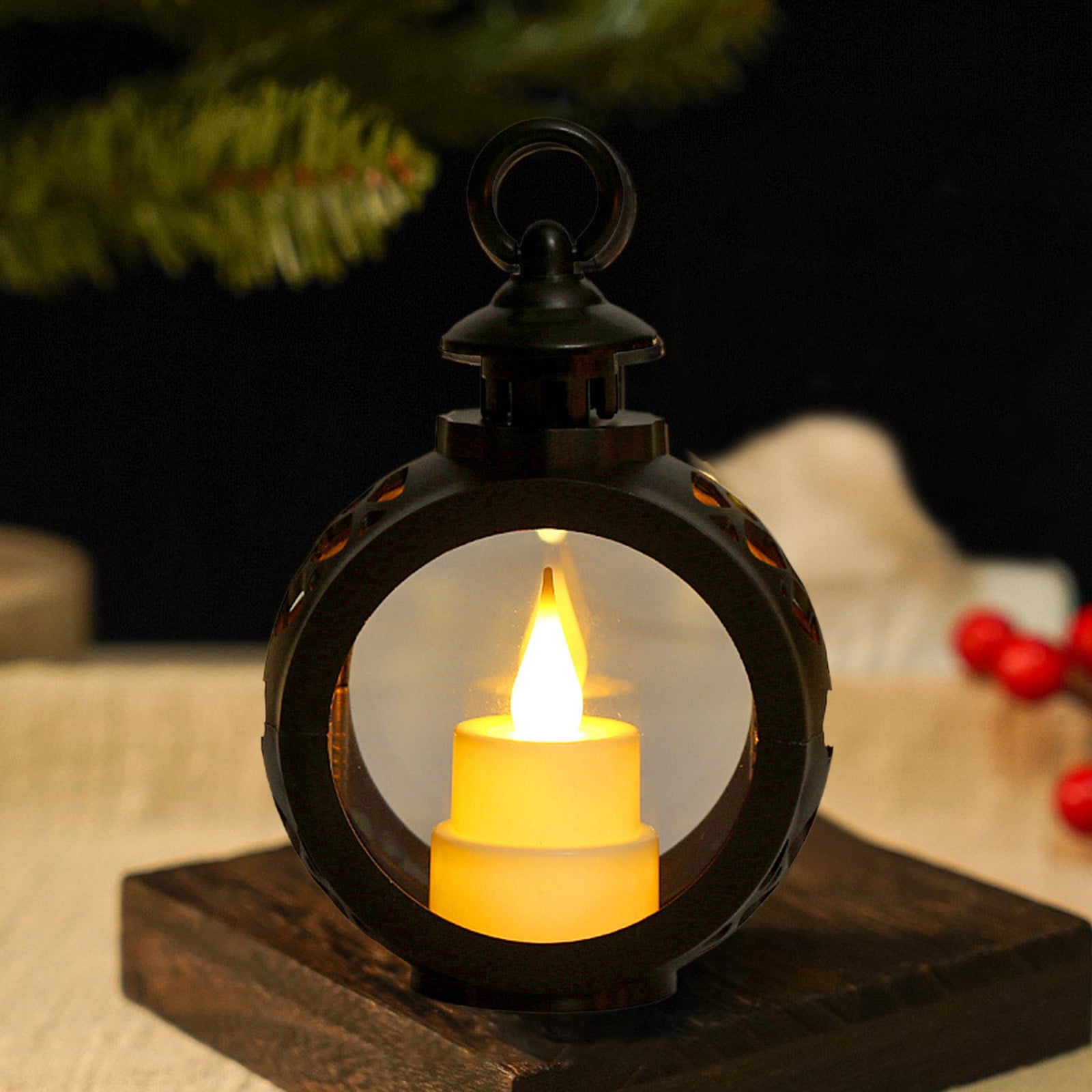 Nilvkv Christmas Lights, 2PC Christmas Lamp Electronic Candle Ambient Light Oil Lamp Candle Night Light(5.31x3.54x1.57in), Christmas Decorations