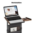 thumbnail image 4 of Homeiju Mobile Standing Desk Podium, Height Adjustable Rolling Lectern with 360° Wheels & Storage Bag, 4 of 8