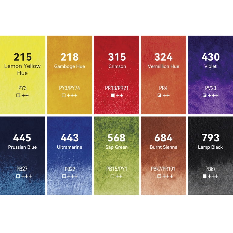 Phoenix Watercolor Paint Tubes, 10-Color Set (0.74 fl oz) photo 4